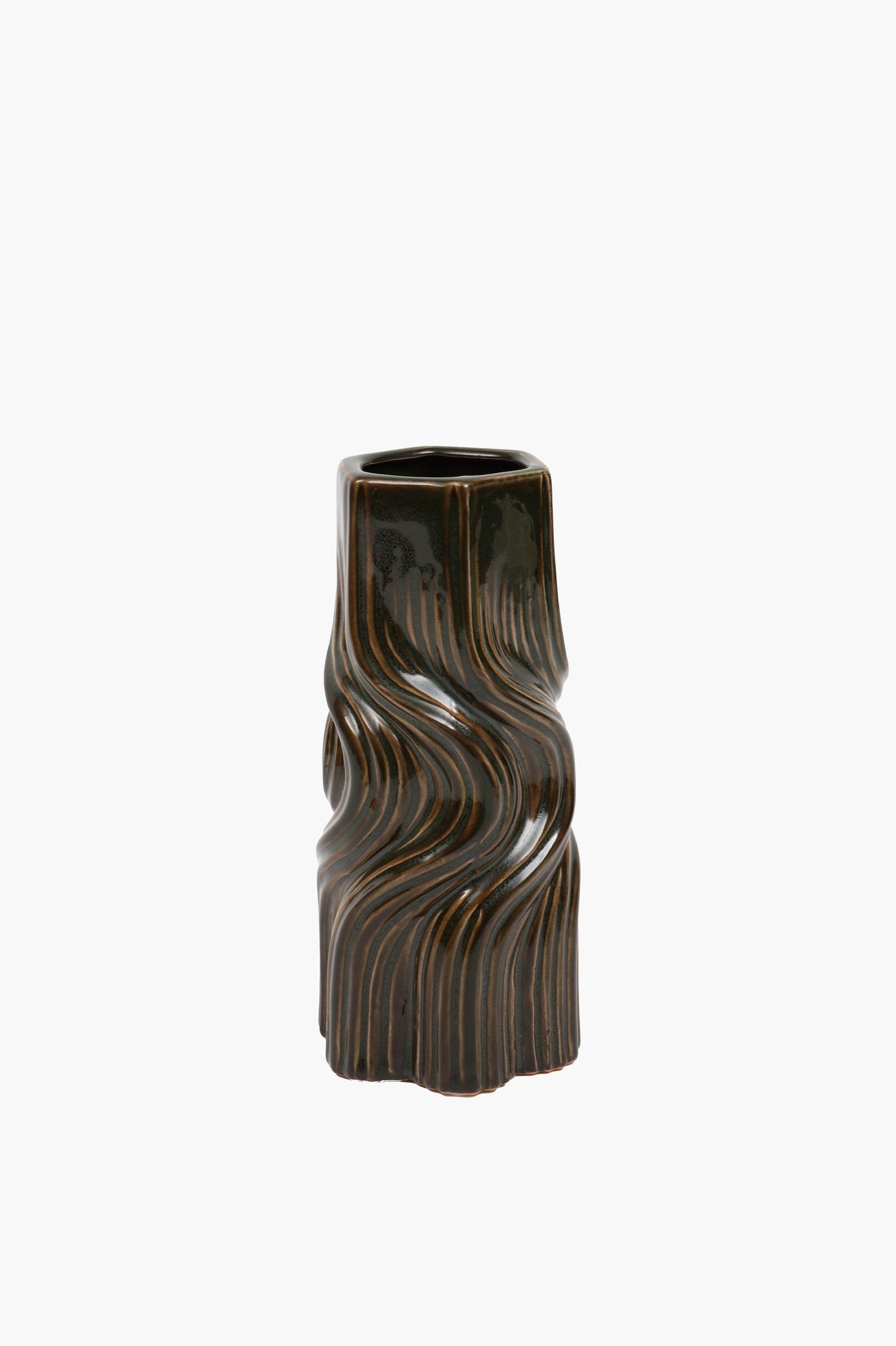 Green Knot Wave Vase – Artistic Shape, Lasting Quality, and Modern Elegance