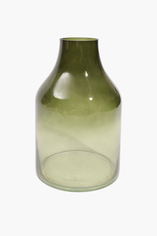 Green Vase with Curved Body – Elegant Shape, Premium Quality, and Versatile Style