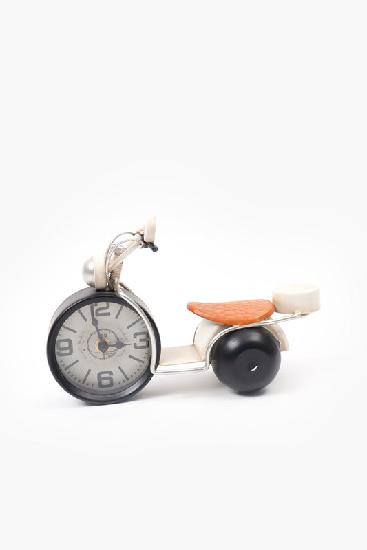 White Scooter Clock – Playful Design, Elegant Finish, and Everyday Function