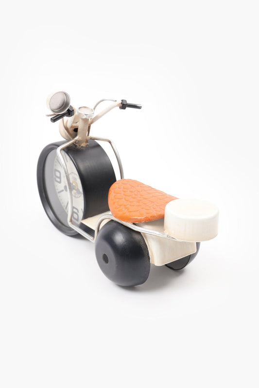 White Scooter Clock – Playful Design, Elegant Finish, and Everyday Function